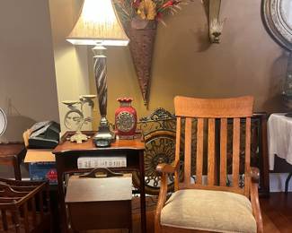 Antique rocker, decor