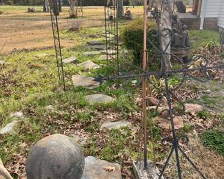 Concrete and trellis