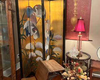 Oriental room divider screen