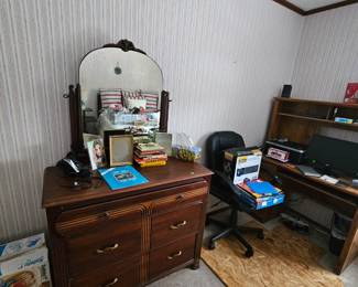 Antique Dresser & Mirror 