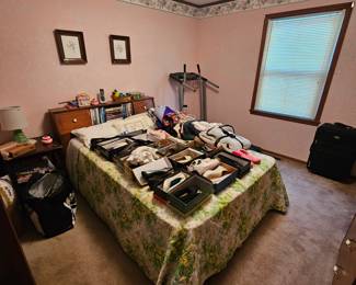 Mid Century modern bookcase headboard & mattress