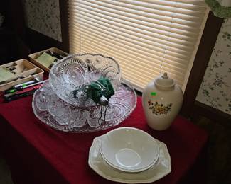 Large punch bowl set