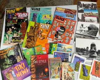 Tiki Magazines and Tiki postcards and cards