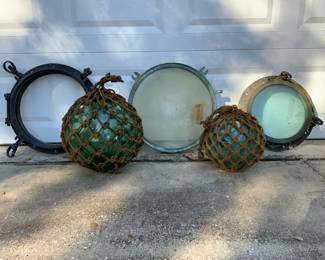 Nautical Bras Port Holes and Japanese Glass Fishing Balls