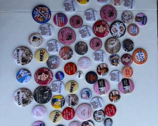 POLITICAL BUTTON PINS
