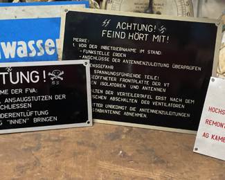 German metal signs