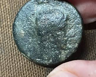 Roman coin of Augustus, the first emperor of Rome