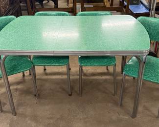 Super cool and rare teal green dinette set mid-century modern 1950s