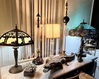 Stain glass lamps sold