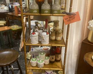 French savory spices, salts, mustards, vinegars. Italian oils