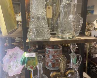 decanters, crystals