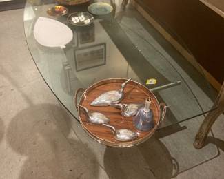 designer glass coffee table