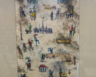 Important New Orleans French Quarter painting by Franz Weisz