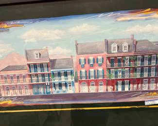 Tore Wallin print of the New Orleans French Quarter-- he painted the 1985 New Orleans Jazzfest poster 