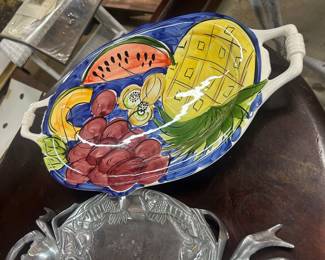 Hand-painted Italian tray