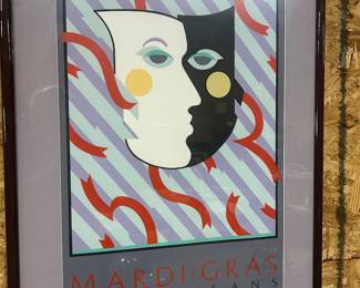 Mardi Gras poster signed by the artist 