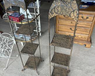 Pair fancy domed etagere