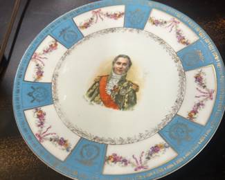 Capo di Monte sky blue plate 