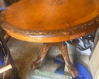 English 19th century inlaid oval breakfast table,c.1860 