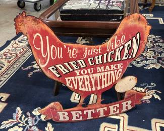 Large vintage tin sign