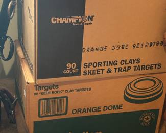 Skeet targets and thrower