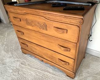 BUY IT NOW! $250.00. Call Jan at 314 960-5700. Antique three drawer chest. 40" W x 15" D x 33" H.
