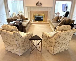 Gorgeous furniture in this living room.