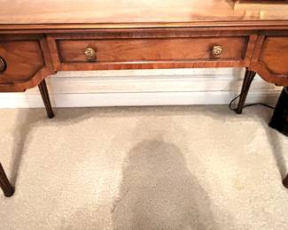 BUY IT NOW! $350.00. Call Jan at 314 960-5700.                   Vintage Henredon writing desk/console.                              50" W x 22" D x 28 3/4" H.   