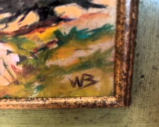 BUY IT NOW! $125.00 each. Call Jan at 314 960-5700. Willy Bregning framed oil painting. 12 3/4" x 13 3/4"