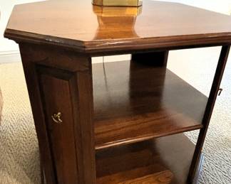 Pair of Octagon side tables. 24 1/2" x 24 1/2" x 23" H.