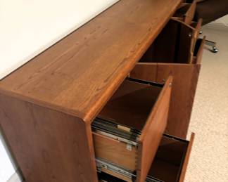 BUY IT NOW! $295.00. Call Jan at 314 960-5700. Oak Credenza, locks w/keys. 72" W x 19 1/2" D x 29" H.