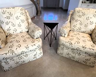 BUY IT NOW! $175.00 each. Call Jan at 314 960-5700. Henredon collection arm chairs, upholstered with Schumacher Fabric. 36" W x 40" D x 34" H.