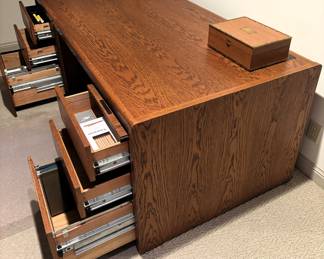 BUY IT NOW! $195.00. Call Jan at 314 960-5700. Oak desk, locks w/keys. 72" W x 36" D x 29" H.