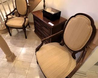 BUY IT NOW! $150.00.  Call Jan at 314 960-5700.           Pair of Neutral arm chairs.