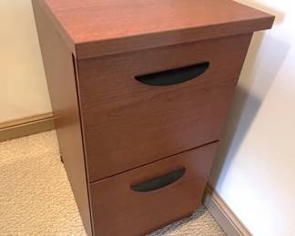 Two drawer file cabinet. 15 1/4" W x 21 3/4" D x 29 1/2"H.