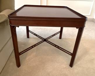 BUY IT NOW! $225.00 each. Call Jan at 314 960-5700. Georgian Style Side Table, stretcher base. 27 1/2" square x 24 1/2" H.