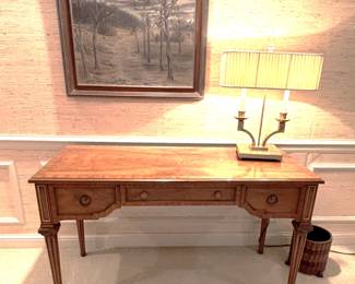 BUY IT NOW! $350.00. Call Jan at 314 960-5700. Vintage Henredon writing desk/console. 50" W x 22" D x 28 3/4" H.