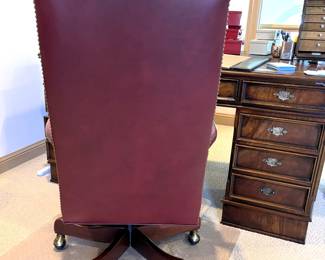 BUY IT NOW! $395.00. Call Jan at 314 960-5700. Hancock & Moore Burgundy Leather Tufted Office Chair