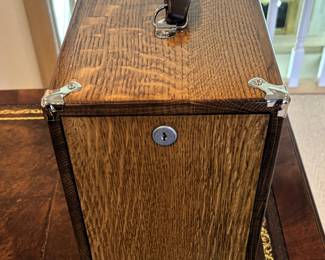 BUY IT NOW! $575.00. Call Jan at 314 960-5700. H. Gerstner, Dayton, OH. Six drawer leather handled box. 8" W x 15 1/2" D x 12" H.