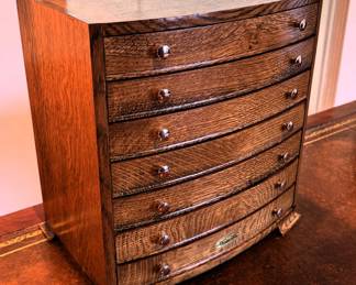 BUY IT NOW! $600.00. Call Jan at 314 960-5700. H. Gerstner, Dayton, OH. Seven drawer oak tool cabinet. 13 3/4" W x 9 1/2" D x 14 3/4" H.