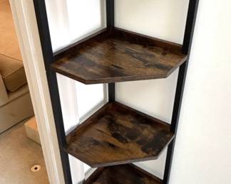 Five shelf corner shelving. 12" W x 12" D x 53 3/4" H
