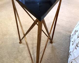 BUY IT NOW! $150.00 each. Call Jan at 314 960-5700. Black marble triangle top table.