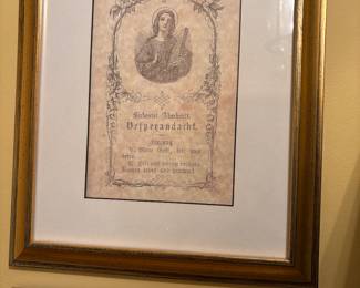 Picture - on right side of curio cabinet 