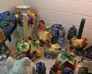 Notice candle holders  & nice jar in background