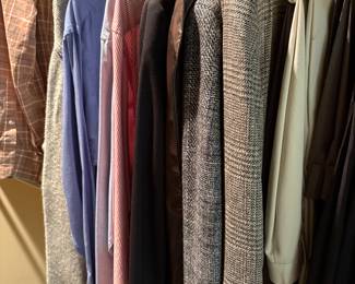 Master bedroom closet - Shirts, sport coats & sweaters