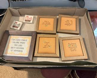 Master bedroom - small plaques