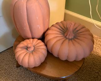 Small table with pumpkins