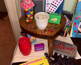 Small stool, Domino set , toys & miscellaneous 