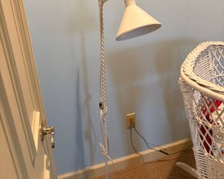 Master bedroom - vintage metal stand lamp