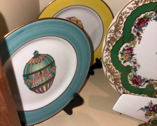 Egg Collectible plates on stands 